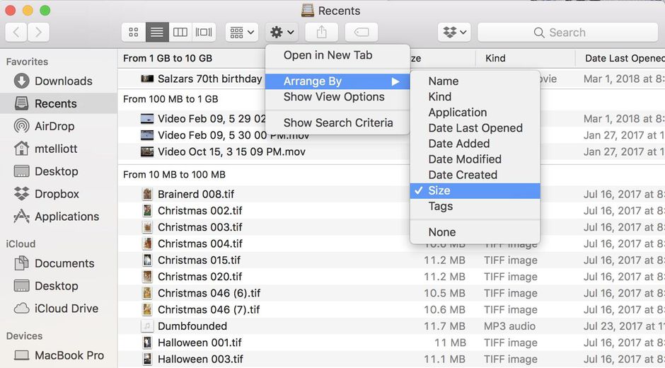 is there a way in mac finder to search for 0 byte files